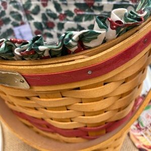 Longaberger Holiday , glad tidings, Hand woven basket, liner and protect…